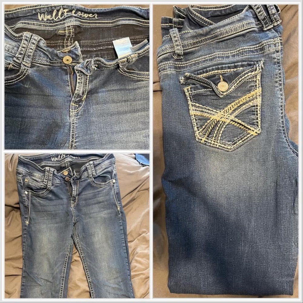 Wallflower Blue Boot Cut Jeans with Stitch Detail
